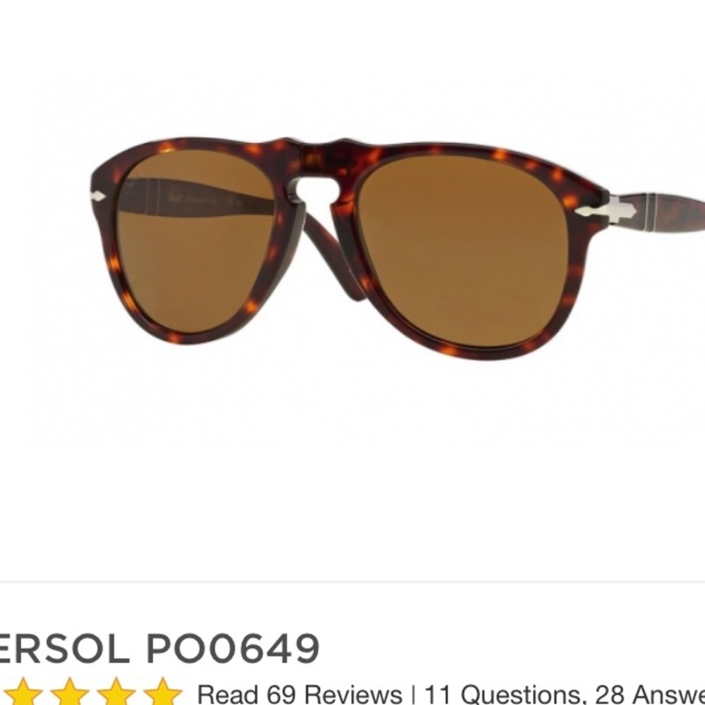 Polarized persol brown glasses unisex